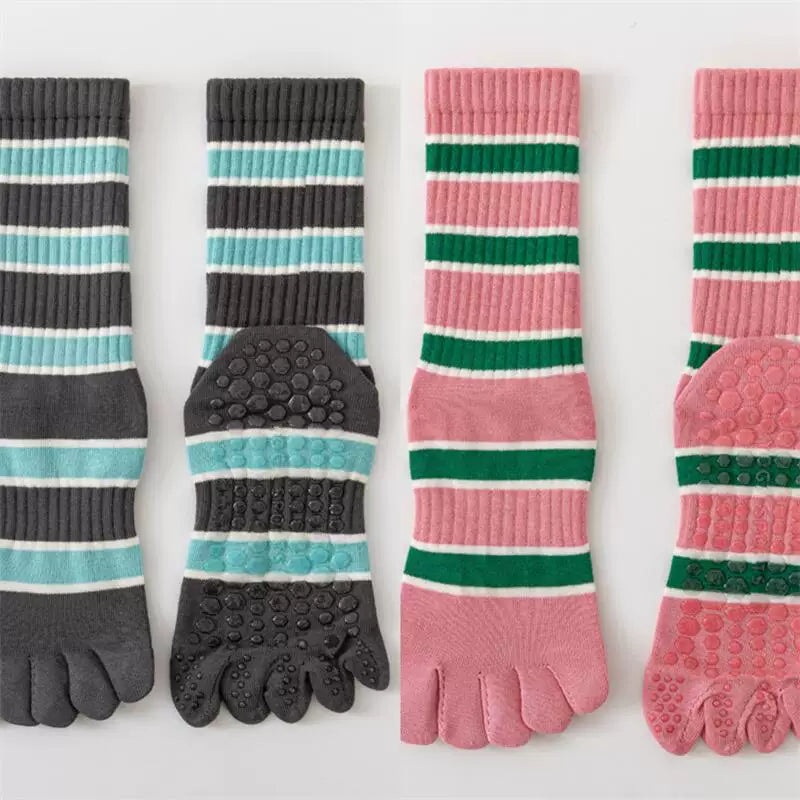 Crystorax | Women’s Five-Finger Yoga Socks with Mid-Calf Coverage