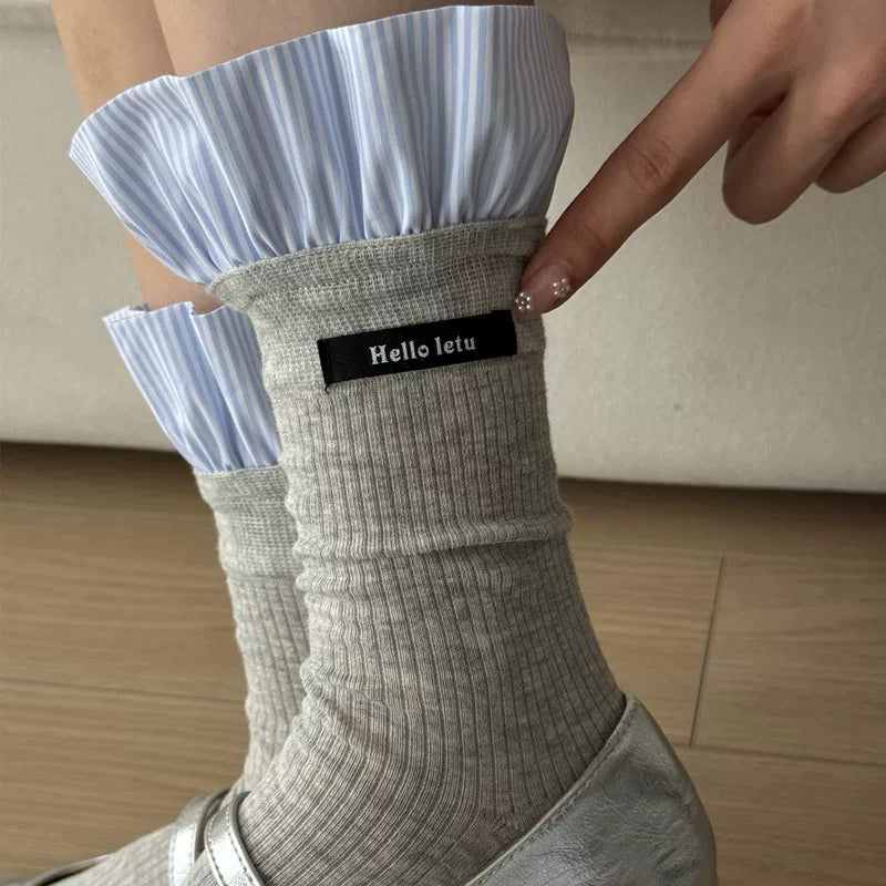 Crystorax | Long Mid-Calf Socks for Women with Cushioned Pile Texture  Description