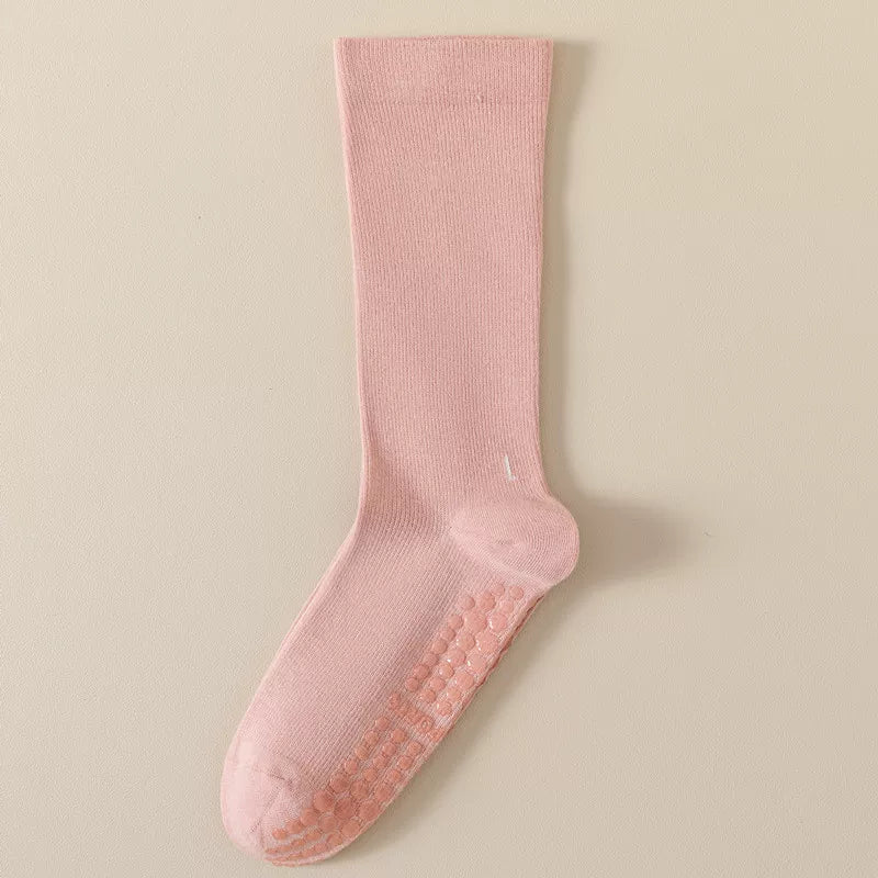 Crystorax | Non-Slip Mid-Calf Yoga Socks for Women, Long Tube Pilates and Dance Socks for Fitness Training