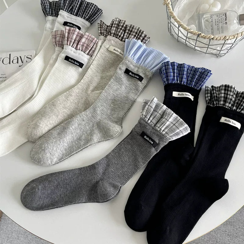 Crystorax | Long Mid-Calf Socks for Women with Cushioned Pile Texture  Description