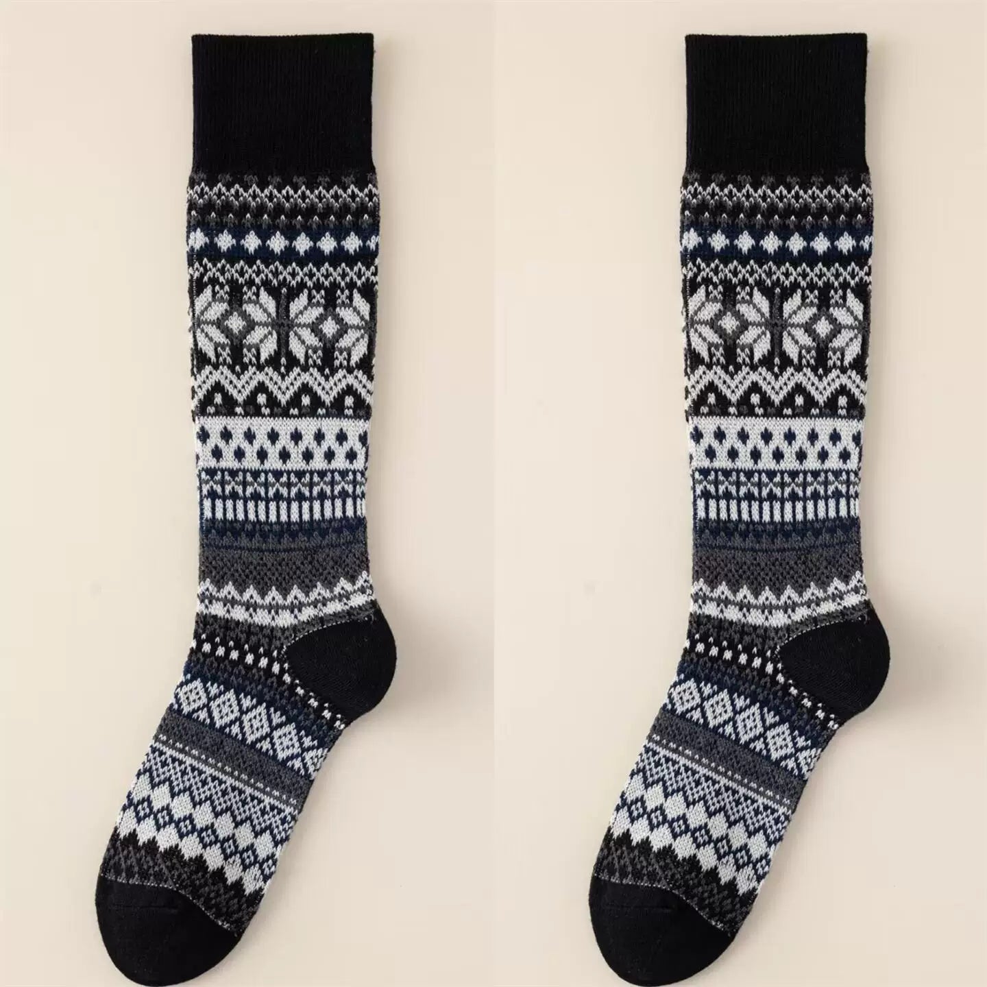 Crystorax | Women’s Cotton Calf Socks with Double-Knit Structure