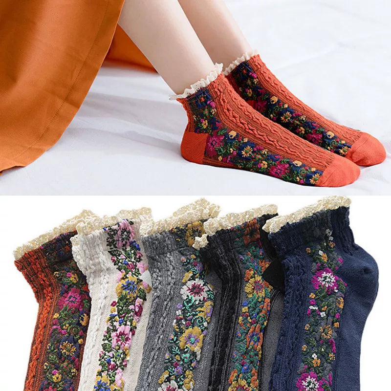 Crystorax | Comfortable Mid-Calf Cotton Socks for Women Daily Use