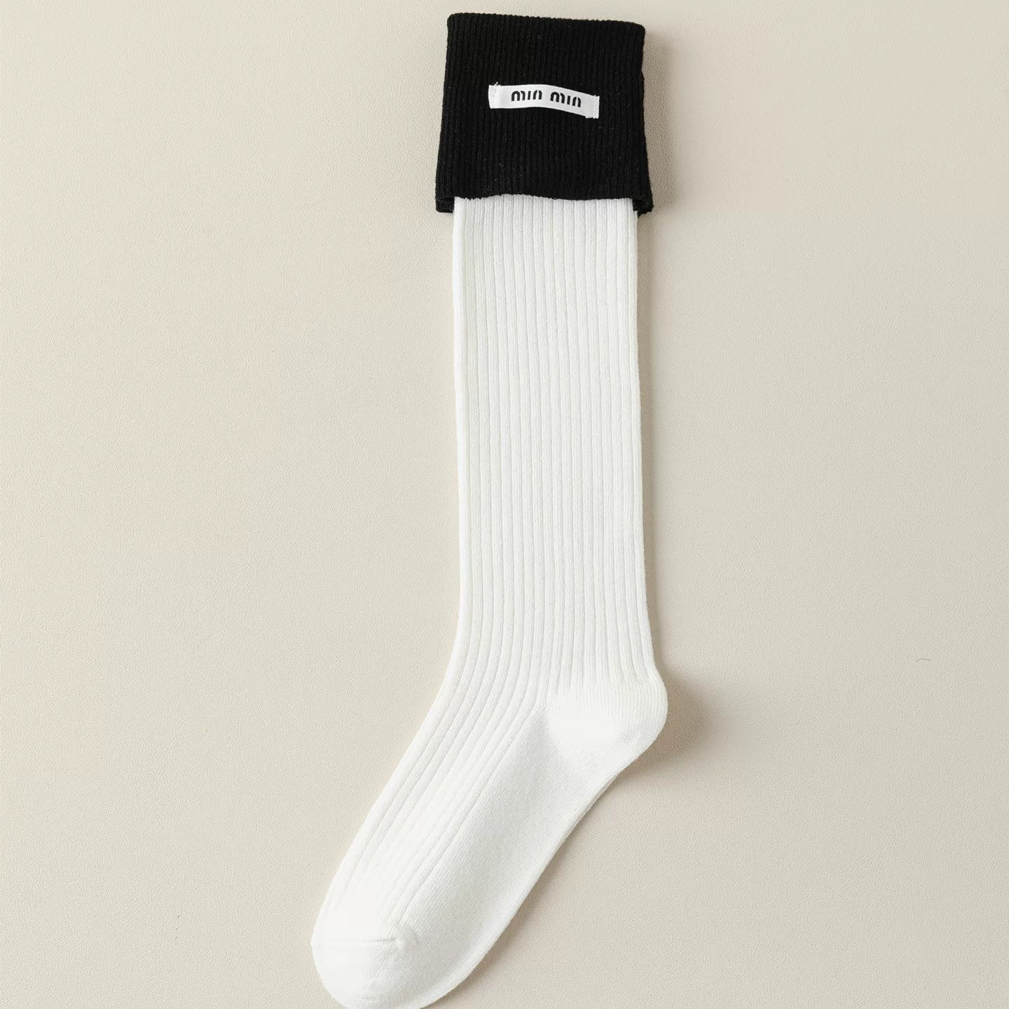 Crystorax | Calf-Length Socks for Women with Fold-Over Knit Detail