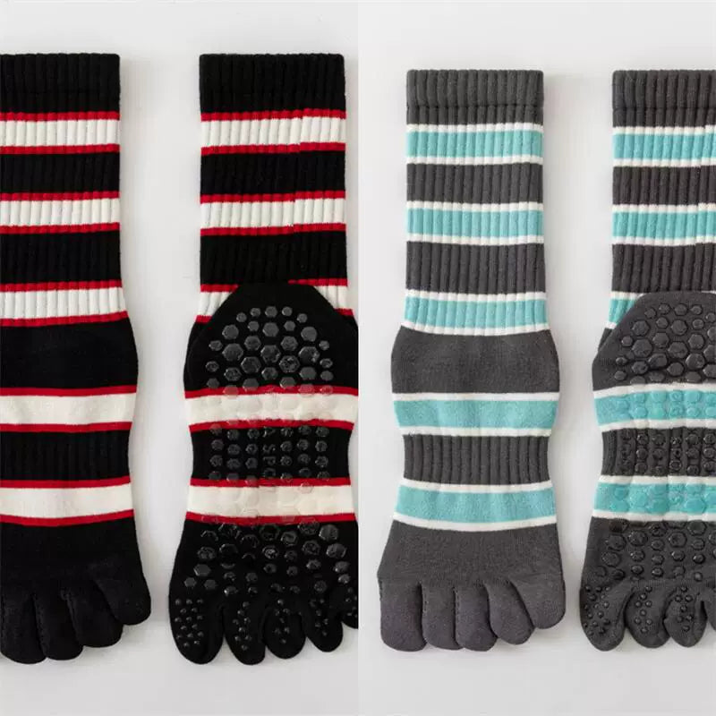 Crystorax | Women’s Five-Finger Yoga Socks with Mid-Calf Coverage