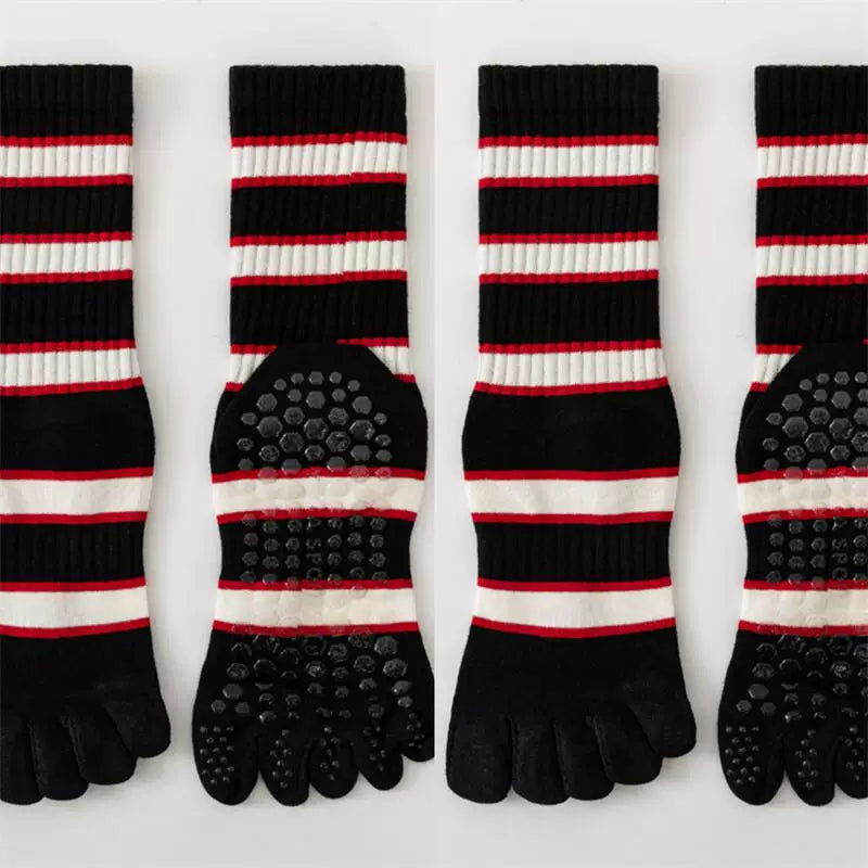 Crystorax | Women’s Five-Finger Yoga Socks with Mid-Calf Coverage