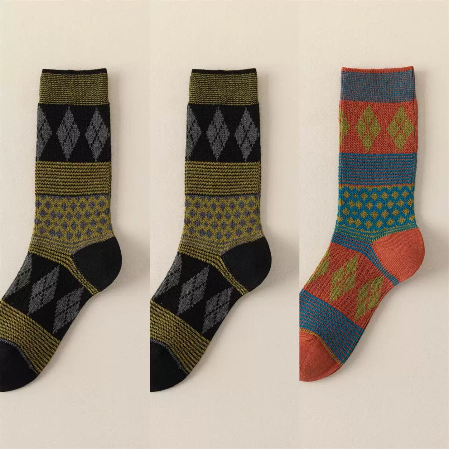 Crystorax | Women’s Mid-Calf Pile Socks for Spring and Autumn Wear