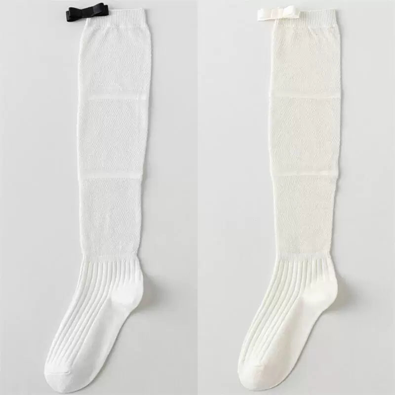 Crystorax | Women’s Ballet Bow Calf Socks with Lightweight Cotton Knit