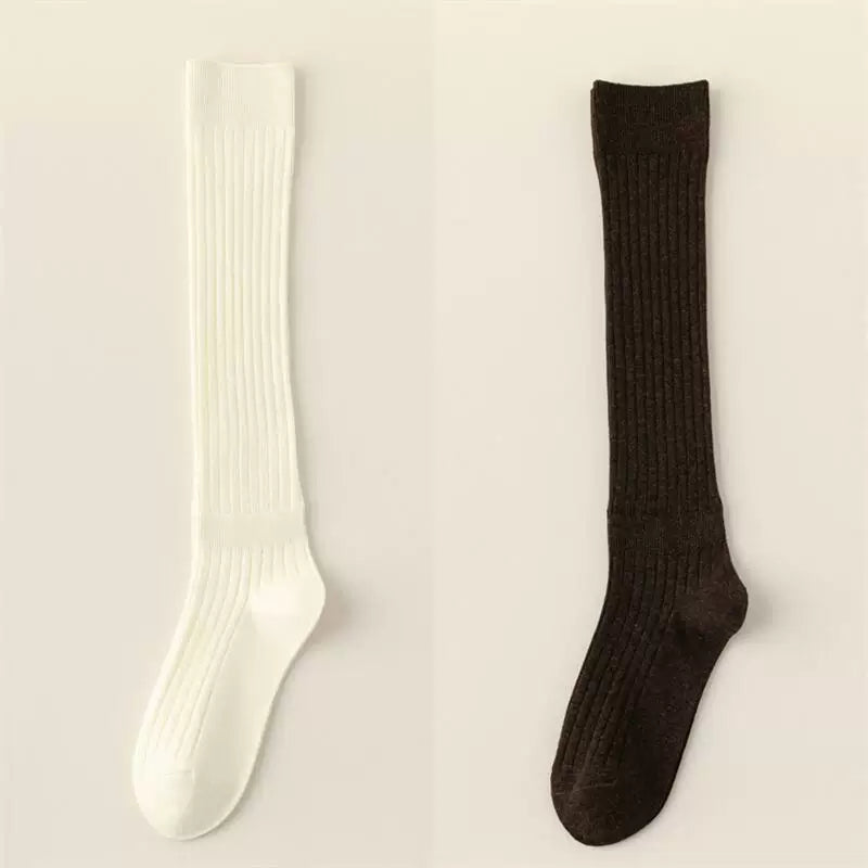 Crystorax | Knee-Length Striped Socks for Women with Lightweight Knit