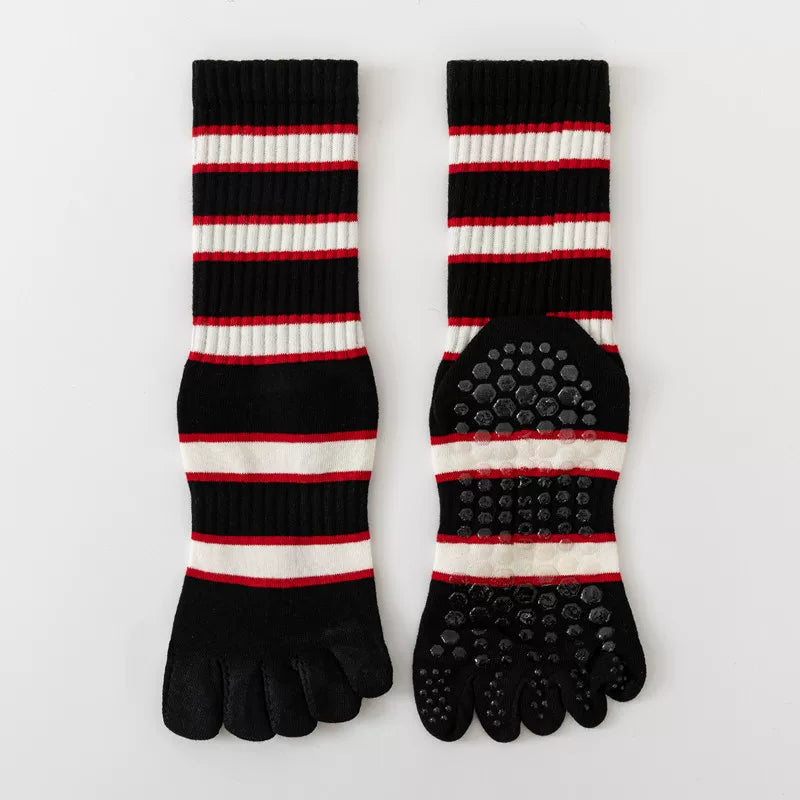 Crystorax | Women’s Five-Finger Yoga Socks with Mid-Calf Coverage