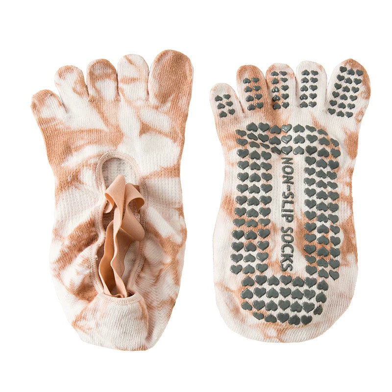 Crystorax | Five-Toe Non-Slip Yoga Socks for Women, Lightweight Summer Pilates Split-Toe Socks for Indoor Fitness