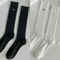 Crystorax | Women’s Ballet Bow Mid-Calf Socks with Lightweight Cotton Knit