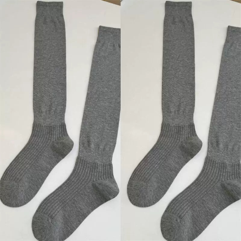 Crystorax | Solid Color Knee-Length Socks for Women with Relaxed Fit