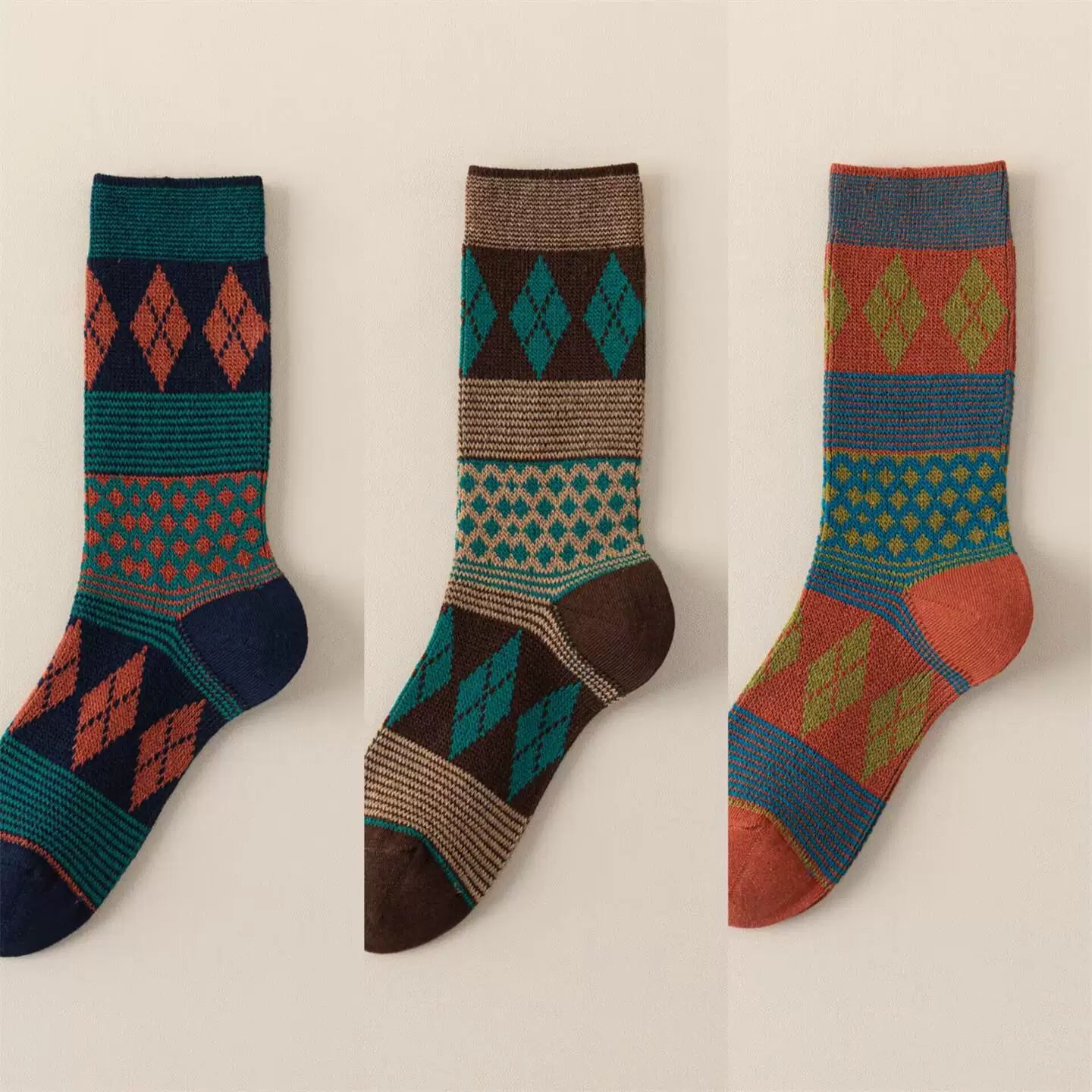 Crystorax | Women’s Mid-Calf Pile Socks for Spring and Autumn Wear