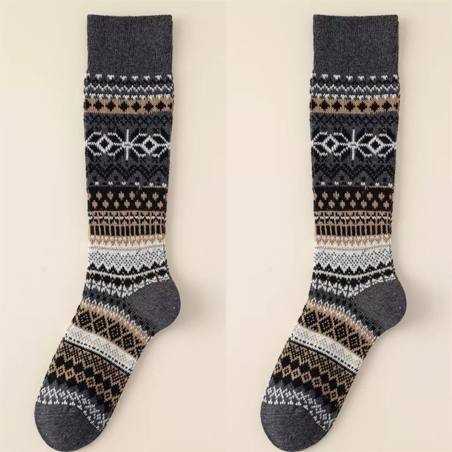 Crystorax | Women’s Cotton Calf Socks with Double-Knit Structure