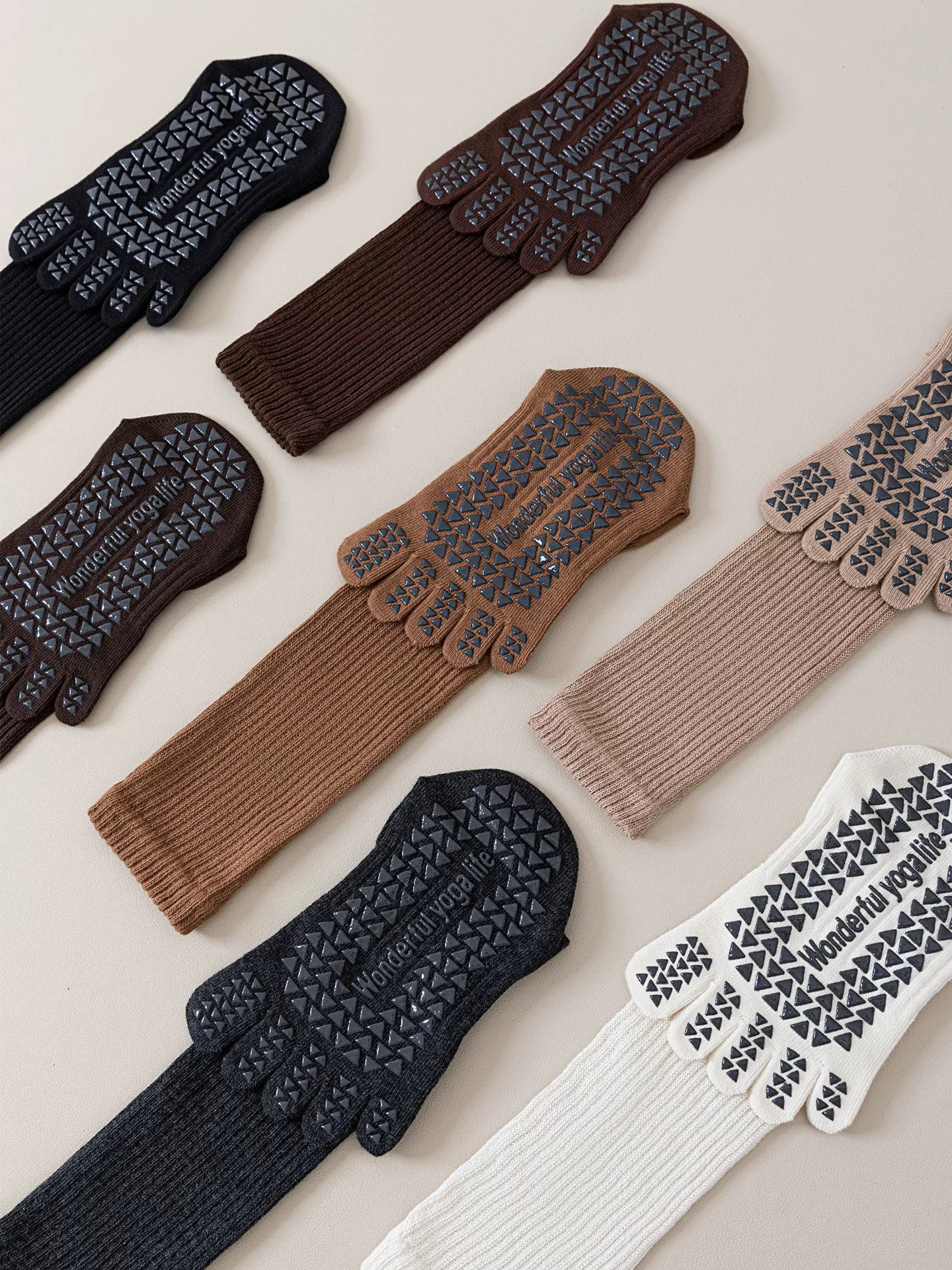 Crystorax | Women’s Five-Finger Yoga Socks with Mid-Calf Length