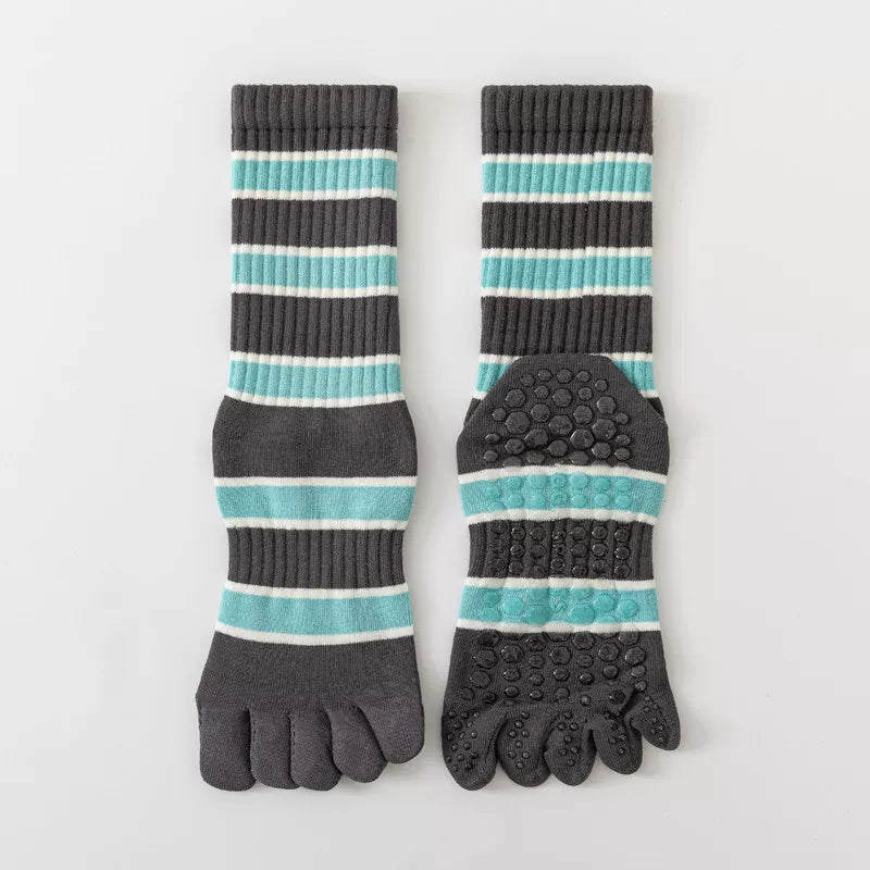 Crystorax | Women’s Five-Finger Yoga Socks with Mid-Calf Coverage