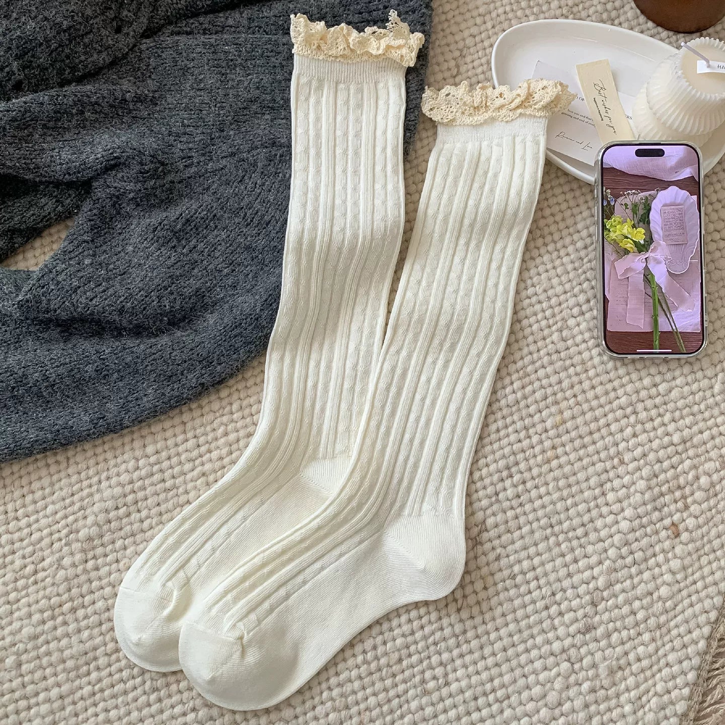 Crystorax | Women’s Everyday Calf Socks with Double-Knit Construction