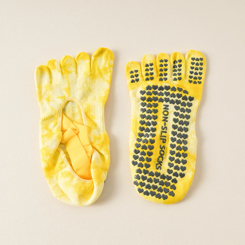 Crystorax | Five-Toe Non-Slip Yoga Socks for Women, Lightweight Summer Pilates Split-Toe Socks for Indoor Fitness