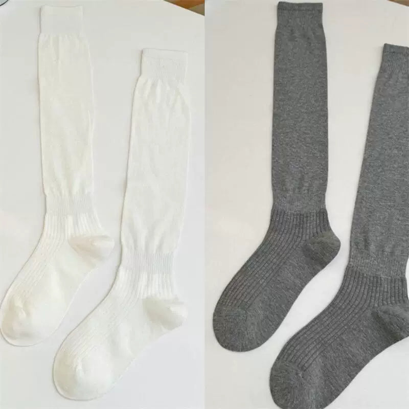 Crystorax | Solid Color Knee-Length Socks for Women with Relaxed Fit