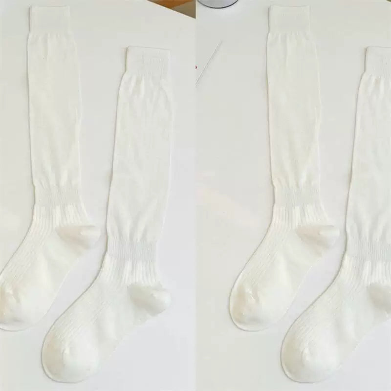 Crystorax | Solid Color Knee-Length Socks for Women with Relaxed Fit