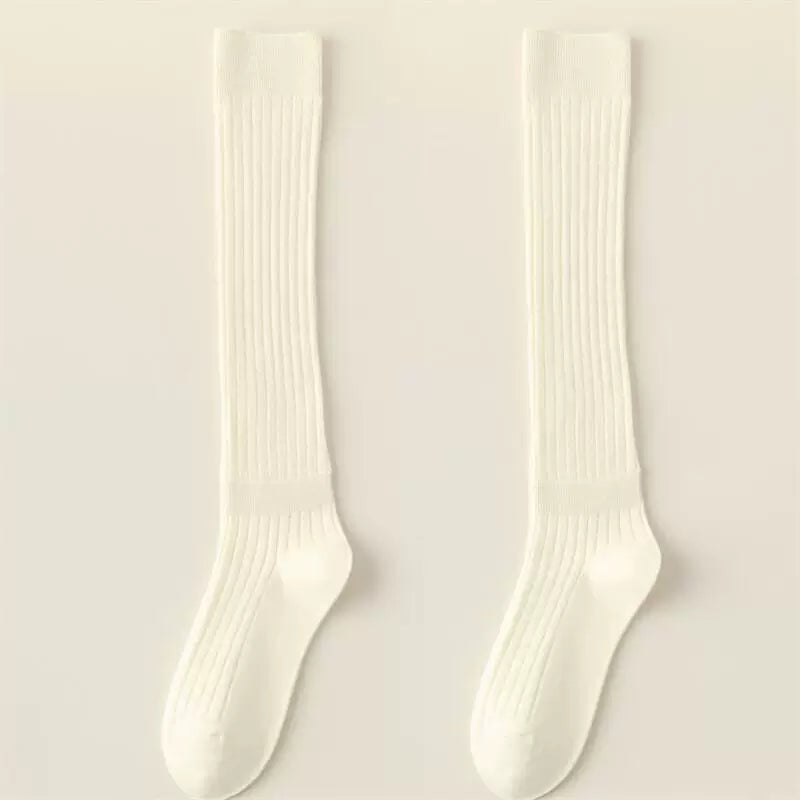 Crystorax | Knee-Length Striped Socks for Women with Lightweight Knit