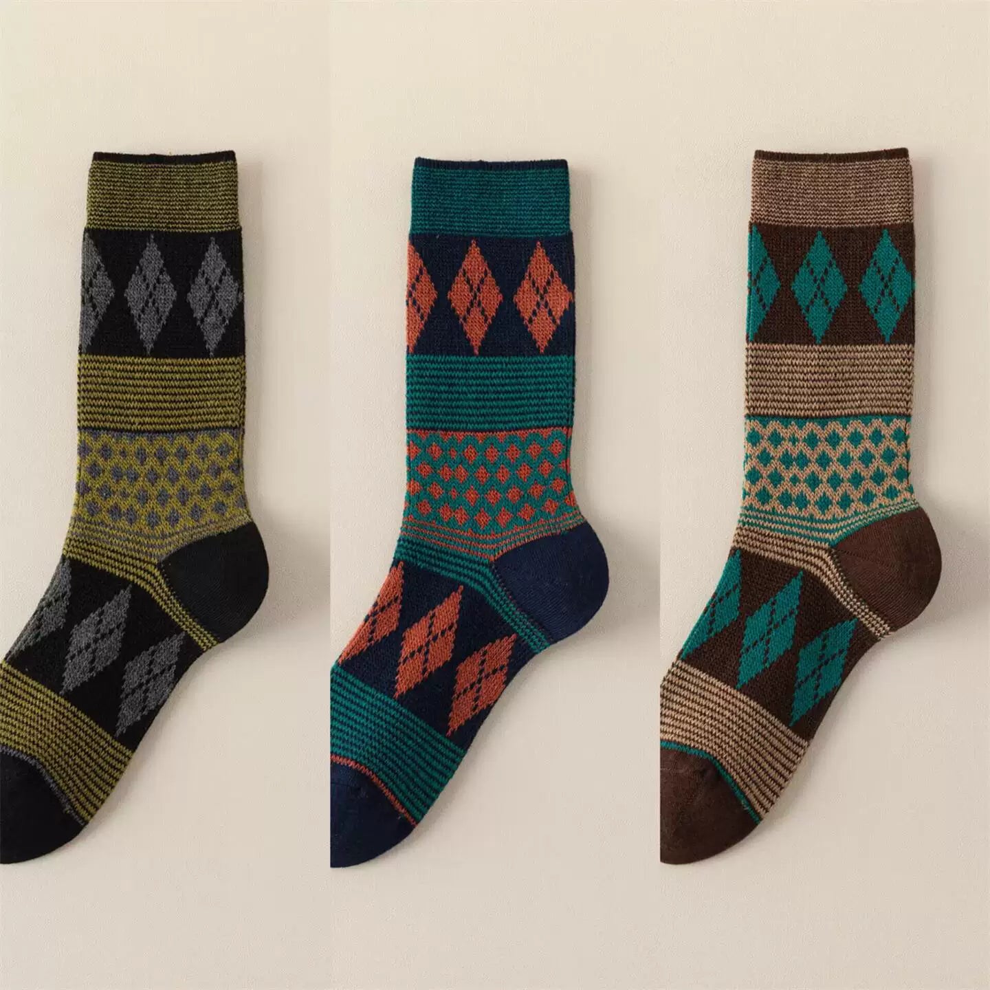 Crystorax | Women’s Mid-Calf Pile Socks for Spring and Autumn Wear