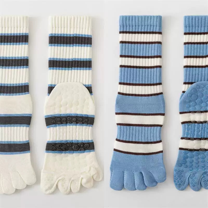 Crystorax | Women’s Five-Finger Yoga Socks with Mid-Calf Coverage