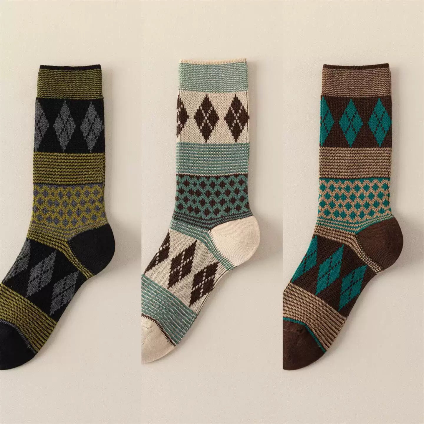 Crystorax | Women’s Mid-Calf Pile Socks for Spring and Autumn Wear