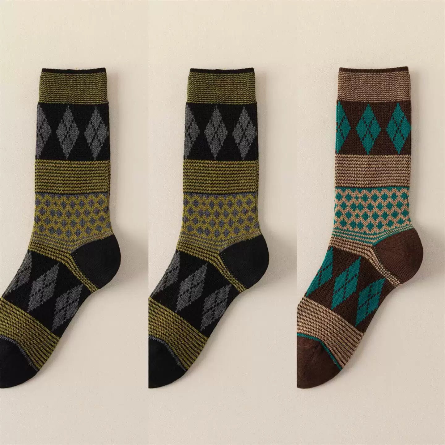Crystorax | Women’s Mid-Calf Pile Socks for Spring and Autumn Wear
