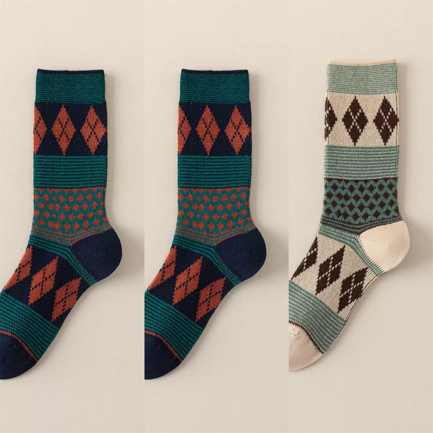 Crystorax | Women’s Mid-Calf Pile Socks for Spring and Autumn Wear