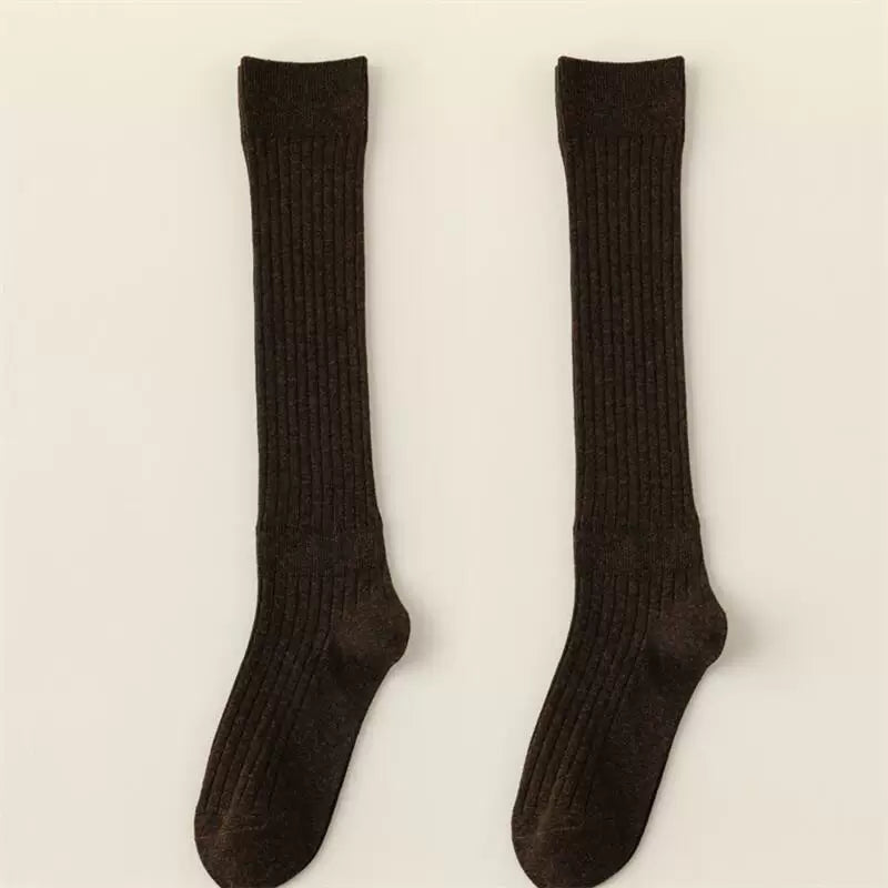 Crystorax | Knee-Length Striped Socks for Women with Lightweight Knit