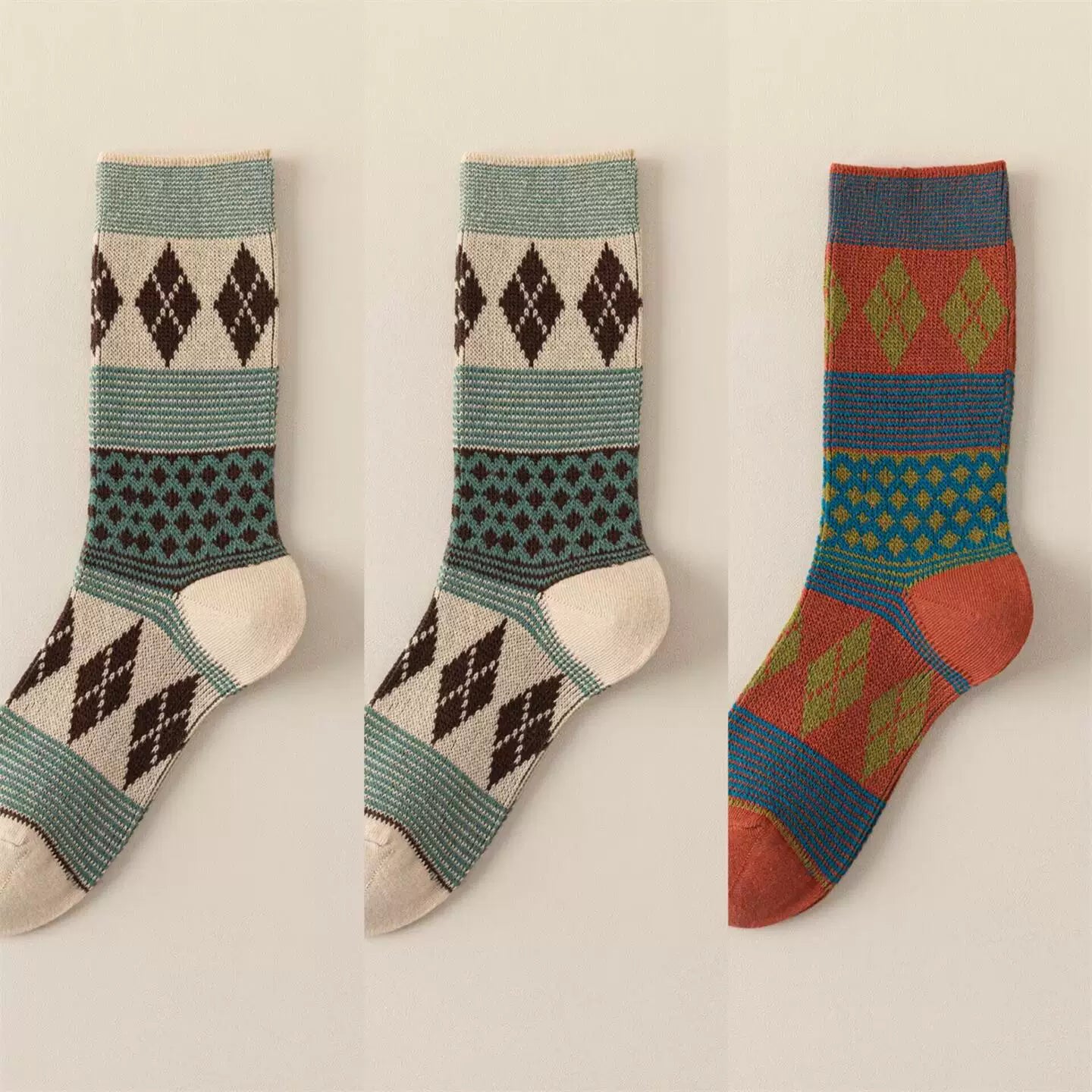 Crystorax | Women’s Mid-Calf Pile Socks for Spring and Autumn Wear