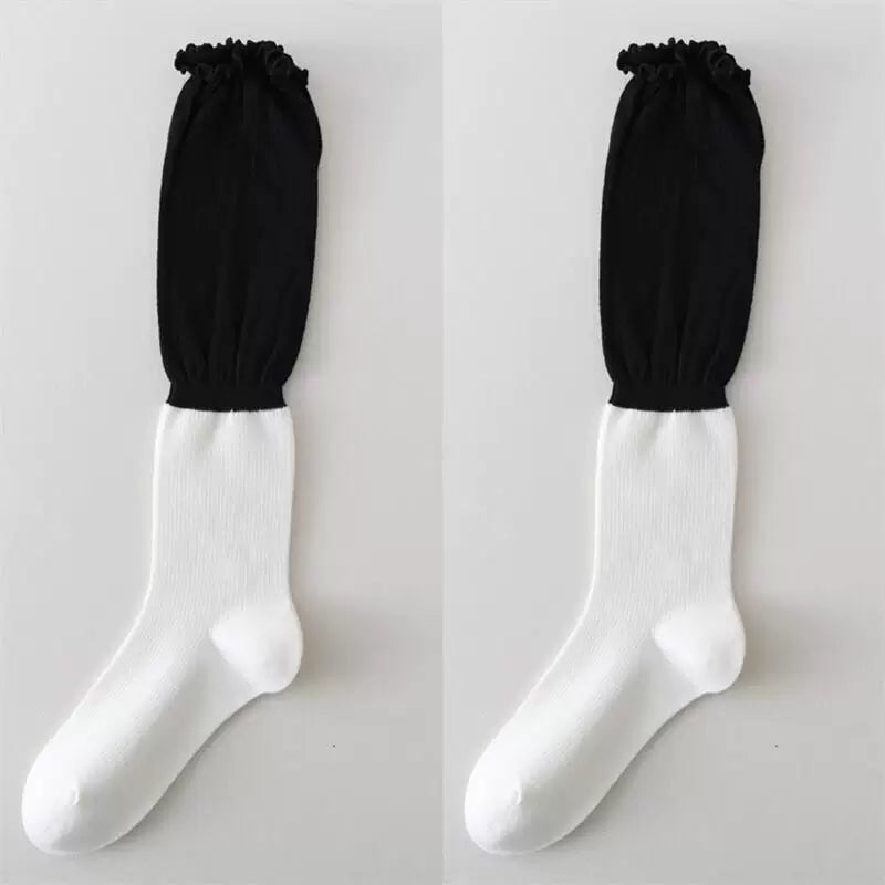 Crystorax | Women’s Lace-Trim Calf Socks for Spring and Summer Wear