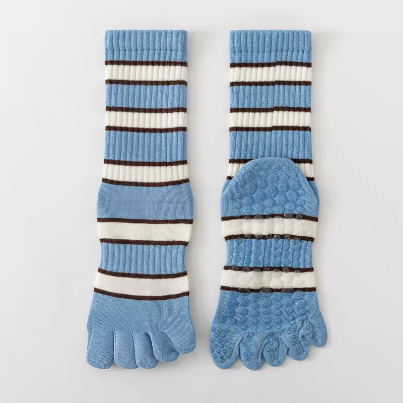 Crystorax | Women’s Five-Finger Yoga Socks with Mid-Calf Coverage