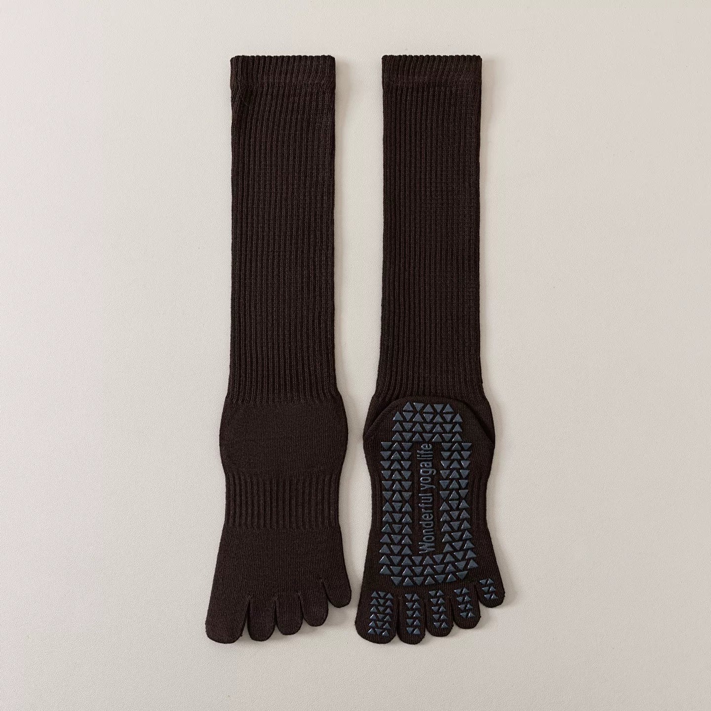 Crystorax | Women’s Five-Finger Yoga Socks with Mid-Calf Length