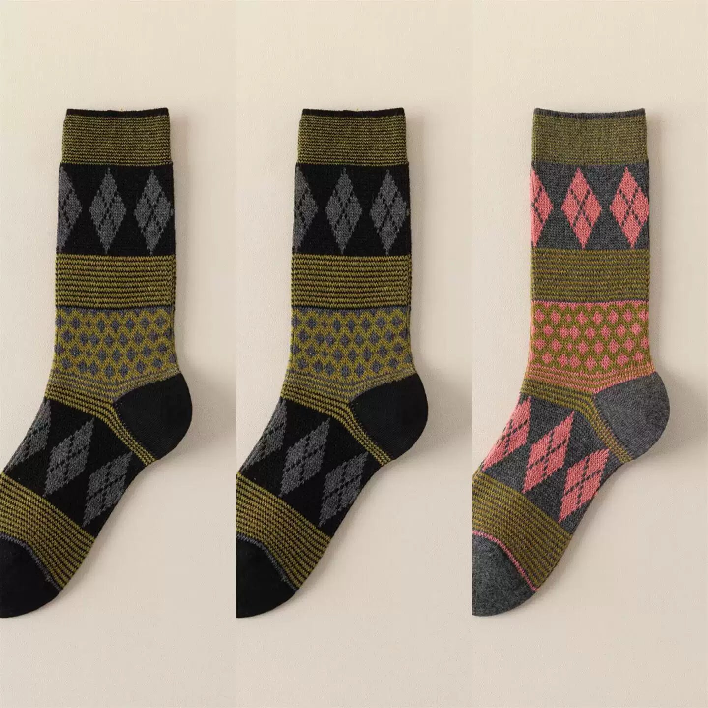 Crystorax | Women’s Mid-Calf Pile Socks for Spring and Autumn Wear