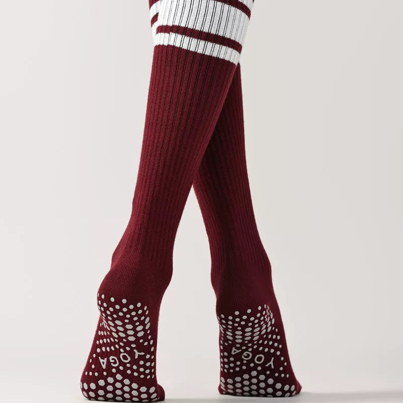 Crystorax | Five-Toe Yoga Socks for Women with Long Calf Length