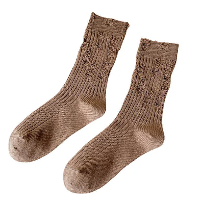 Crystorax | Lightweight Cotton Pile Socks for Women with Mid-Calf Fit