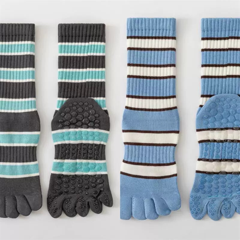 Crystorax | Women’s Five-Finger Yoga Socks with Mid-Calf Coverage