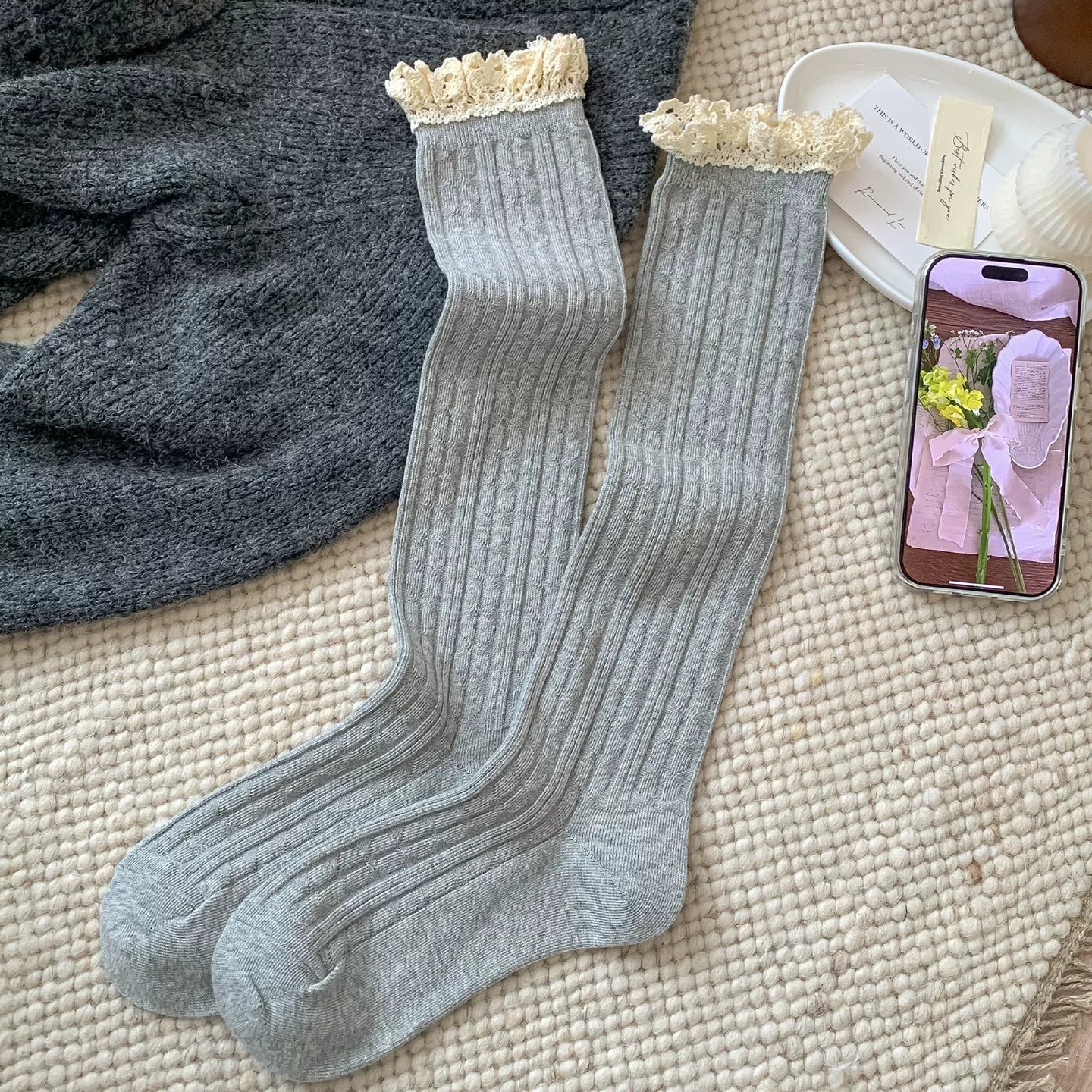 Crystorax | Women’s Everyday Calf Socks with Double-Knit Construction