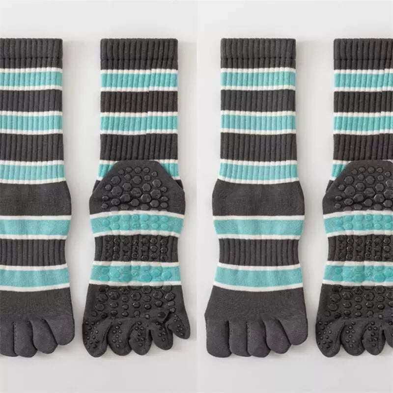 Crystorax | Women’s Five-Finger Yoga Socks with Mid-Calf Coverage