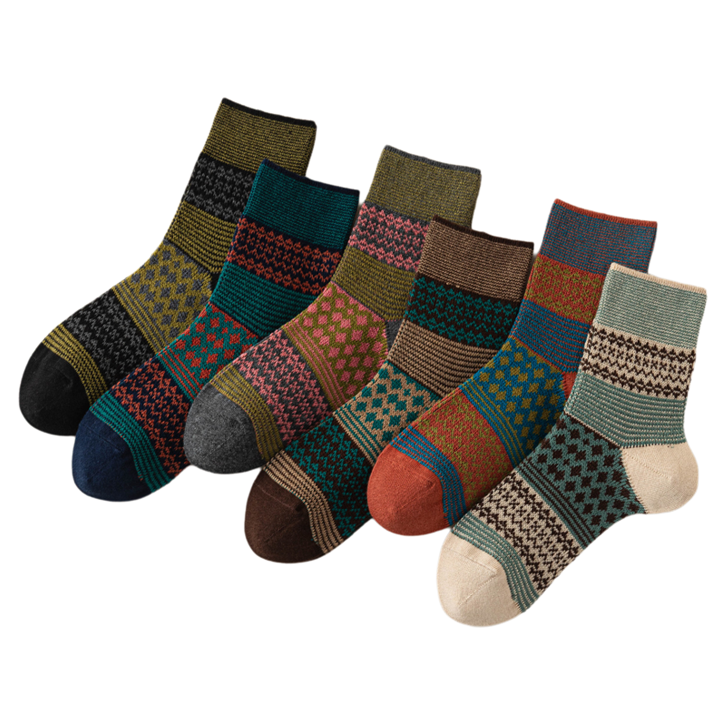Crystorax | Cotton Mid-Calf Pile Socks for Women in Cool Weather