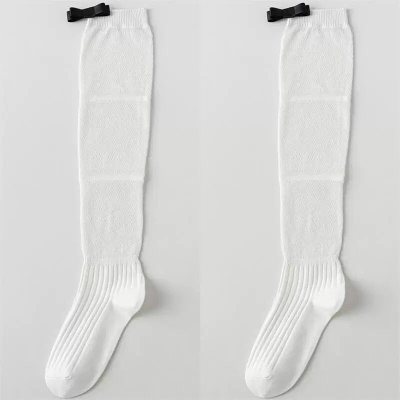 Crystorax | Women’s Ballet Bow Calf Socks with Lightweight Cotton Knit