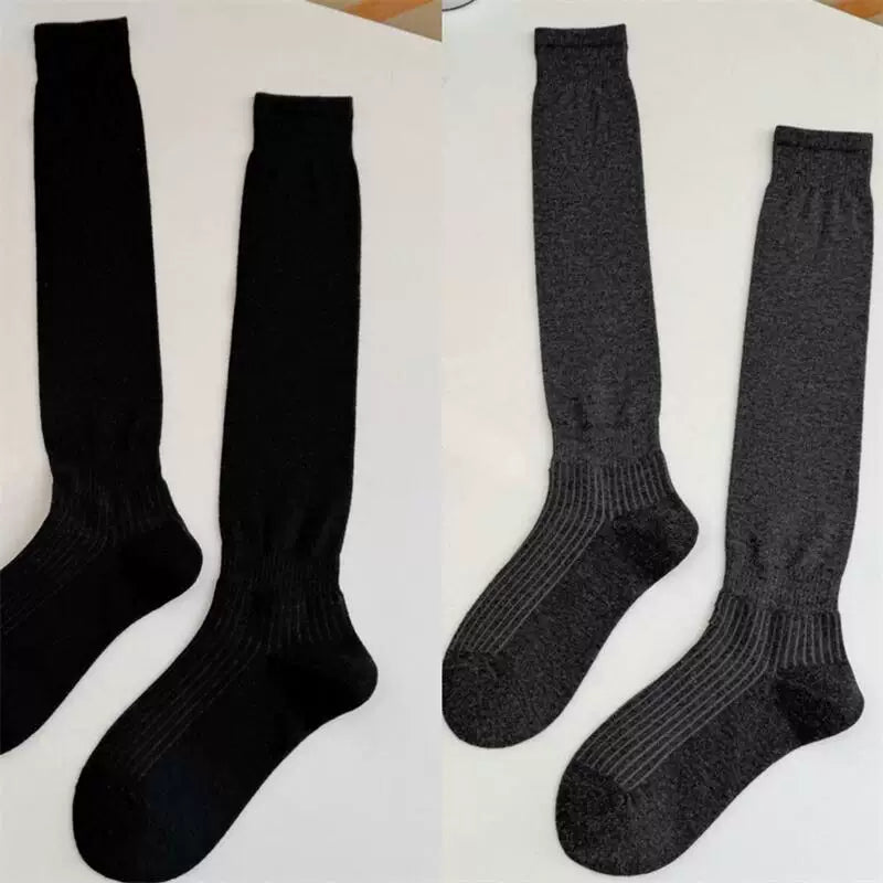 Crystorax | Solid Color Knee-Length Socks for Women with Relaxed Fit