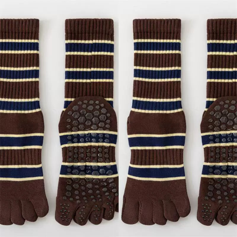 Crystorax | Women’s Five-Finger Yoga Socks with Mid-Calf Coverage