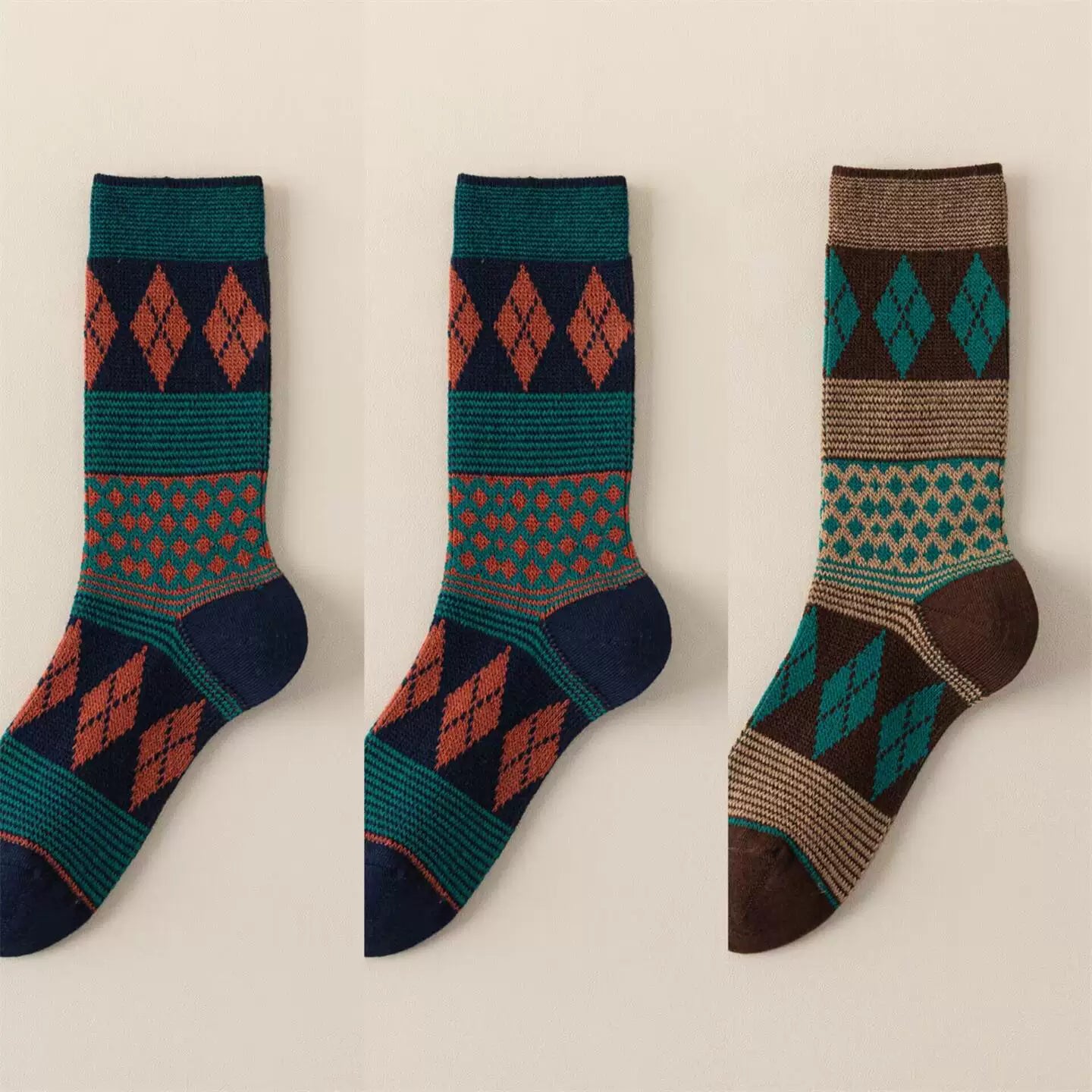 Crystorax | Women’s Mid-Calf Pile Socks for Spring and Autumn Wear