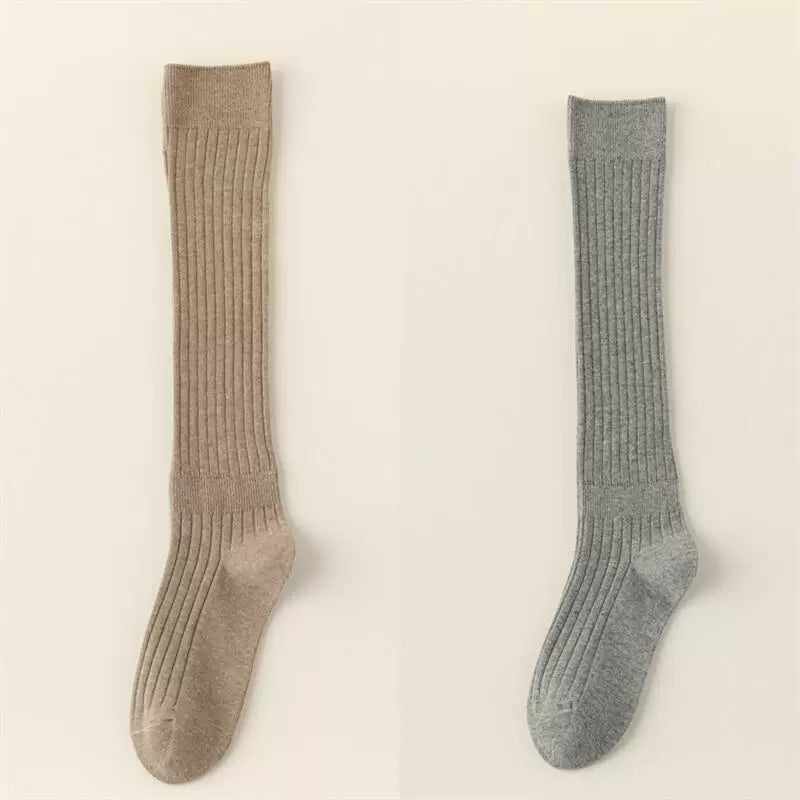 Crystorax | Knee-Length Striped Socks for Women with Lightweight Knit