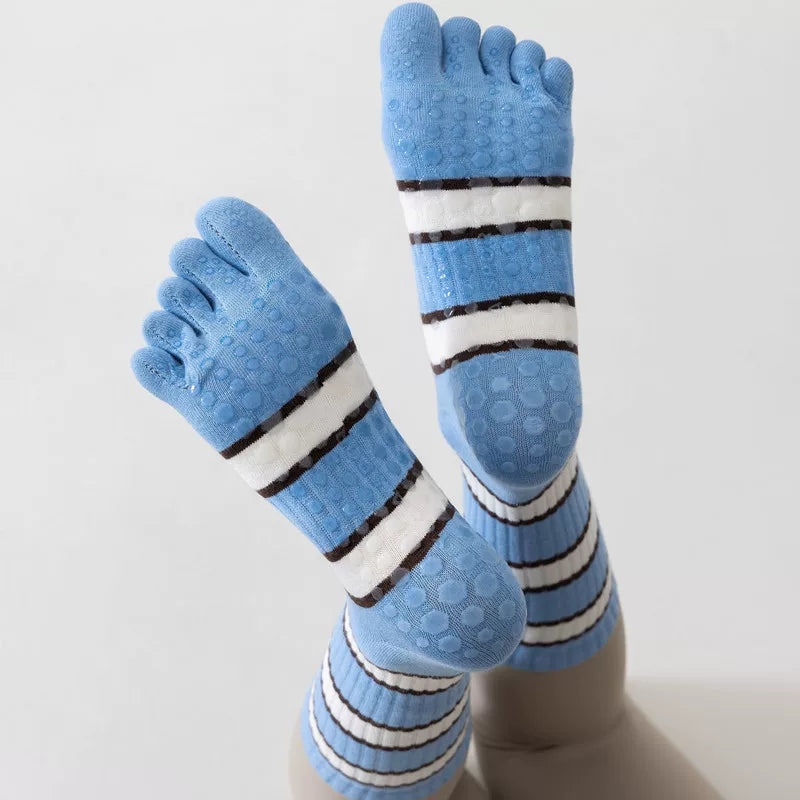 Crystorax | Women’s Five-Finger Yoga Socks with Mid-Calf Coverage