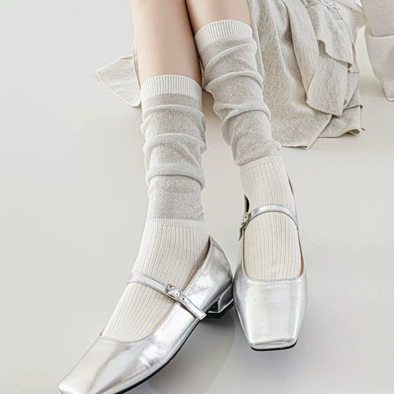 Crystorax | Lightweight Knee-Length Socks for Women Daily Use