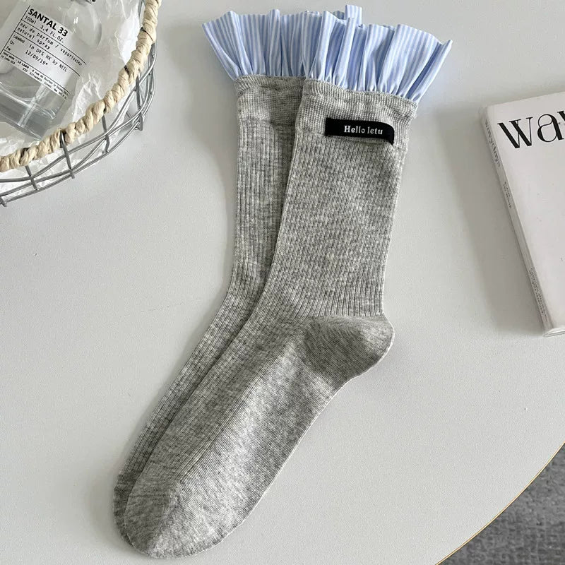 Crystorax | Long Mid-Calf Socks for Women with Cushioned Pile Texture  Description